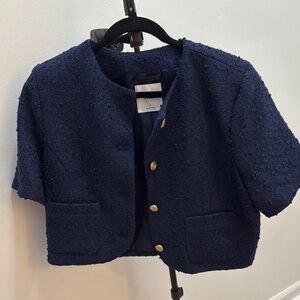 Abercrombie & Fitch Navy Blazer with Gold Accents
